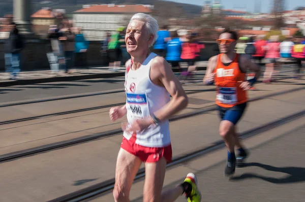 Prague Czech Republic 2016 Runners All World Gather Volkswagen Marathon — Stock Photo, Image