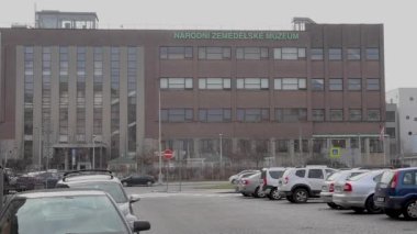 Prag, Çek Cumhuriyeti. 01-15-2021. Prag şehir merkezindeki Ulusal Tarım Müzesi manzarası.