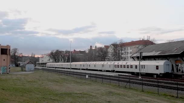 Praga República Checa 2021 Ver Viejo Tren Sin Usar Llamado — Vídeos de Stock