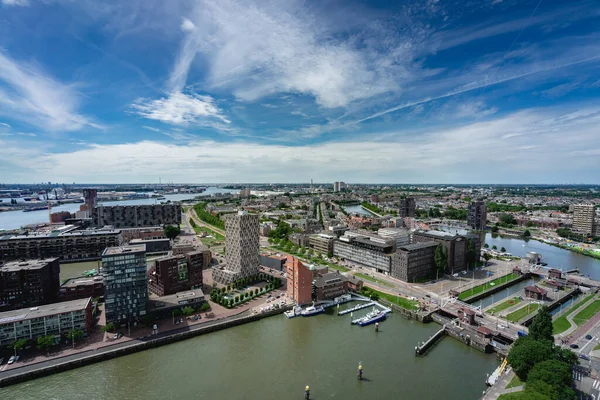 Skyline Von Rotterdam Blick Vom Euromast Tower Juli 2020 — Stockfoto