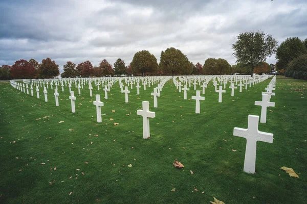 Amerikaanse Oorlogsbegraafplaats Magraten Limburg Nederland Oktober 2020 — Stockfoto