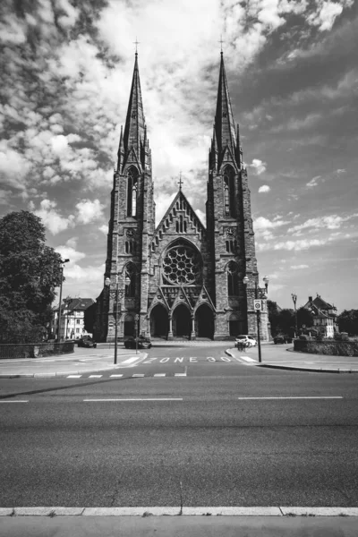 Paul Church Strasbourg Frankrike Aug 2020 – stockfoto