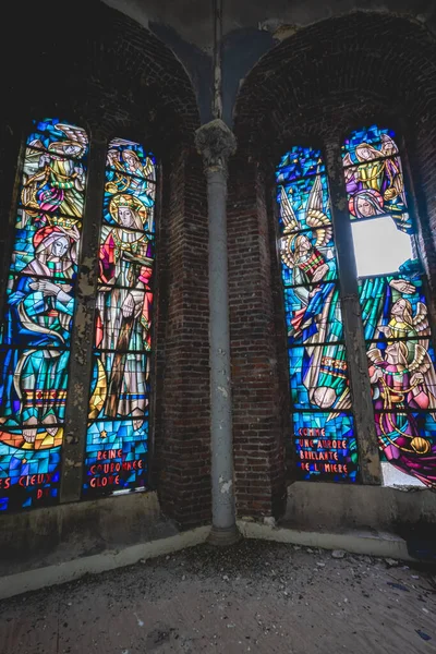 Urbex Régi Elhagyatott Templom Valahol Belgiumban — Stock Fotó