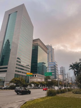 Finansal bölge Faria Lima 'daki modern binalar. Sao Paulo, Brezilya. 11 Ekim 2025