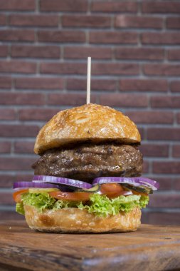 hamburger, ketçap, yemek