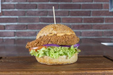 hamburger, ketçap, yemek