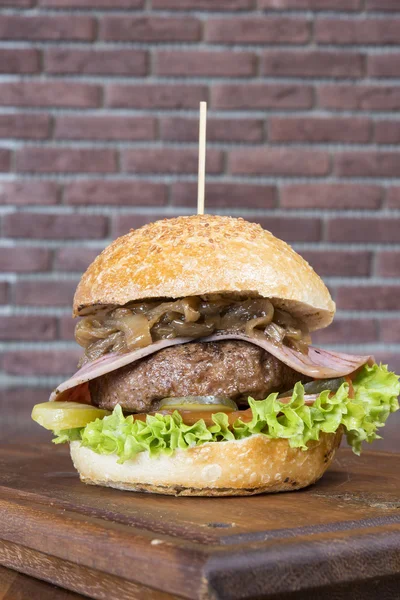Hamburger, Ketchup, Essen — Stockfoto