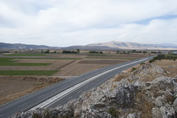 Silniční, dálniční, silniční stavby — Stock fotografie