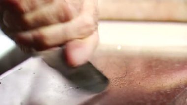 bıçak taş üzerinde görüntü keskinleştirme