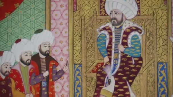 Ottoman miniature art works and artists — Stock Video