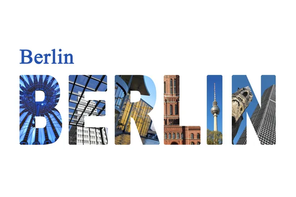 Cartas de Berlín con puntos turísticos —  Fotos de Stock