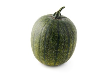 izole beyaz zemin üzerine yeşil kabak