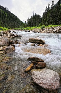 Ağrısı nehirde Krimmler Achental (Avusturya). Daha sonra Krimml Wate