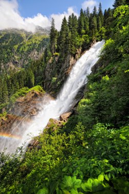 Krimml şelaleler yüksek Tauern'in Milli Parkı'nda (Avusturya)