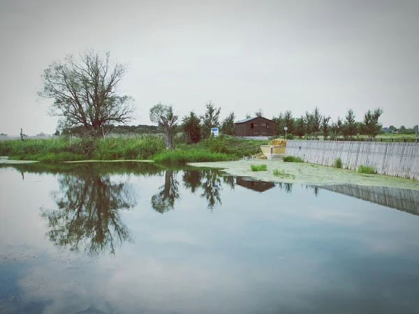 Iğne weir havel River. (Havelland, Almanya). — Stok fotoğraf