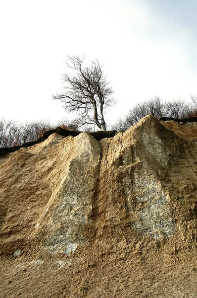 Chalk cliff rocks of Rugen isle at National park Jasmund — Stock Photo, Image