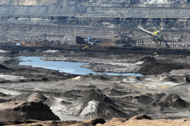 kömür madeni ile kova tekerlekli ekskavatör