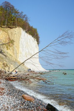 İnsanlar Rügen Adası tebeşir taşlara