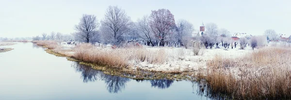 Zimní krajina na řece Havel (Německo) — Stock fotografie