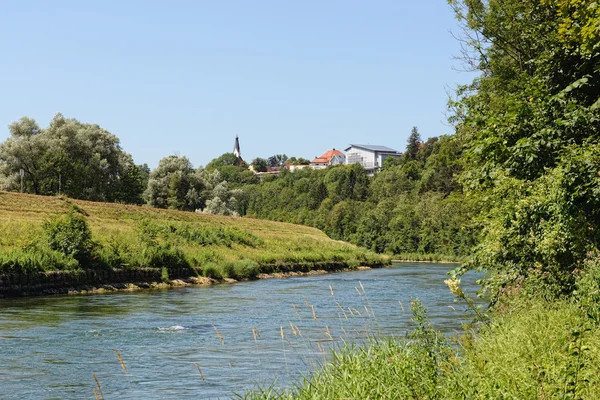 Rzeki Izary Pullach (Bawaria, Niemcy) — Zdjęcie stockowe