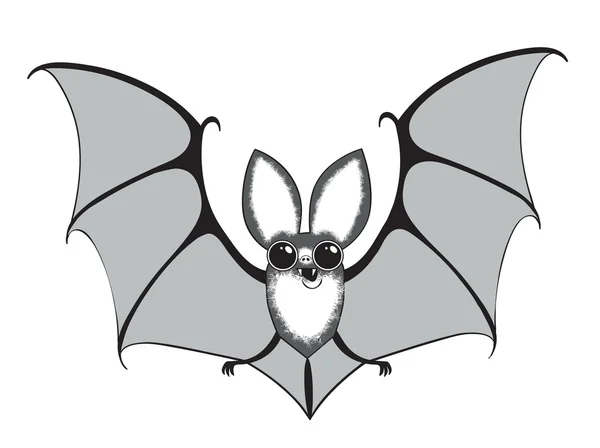 Vector ilustración divertido murciélago — Vector de stock
