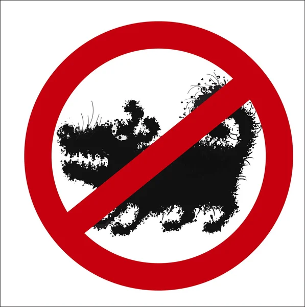 Image sign of the ban vicious dogs — Stock Vector
