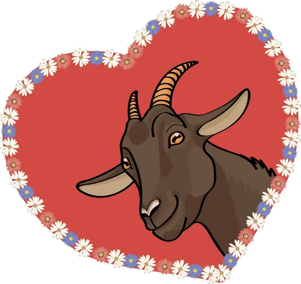 Koza w hert — Wektor stockowy