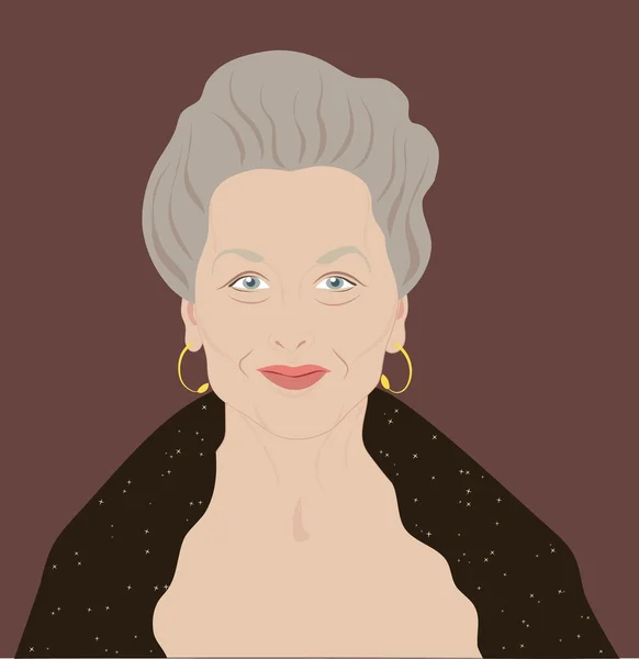 Mujer mayor — Vector de stock