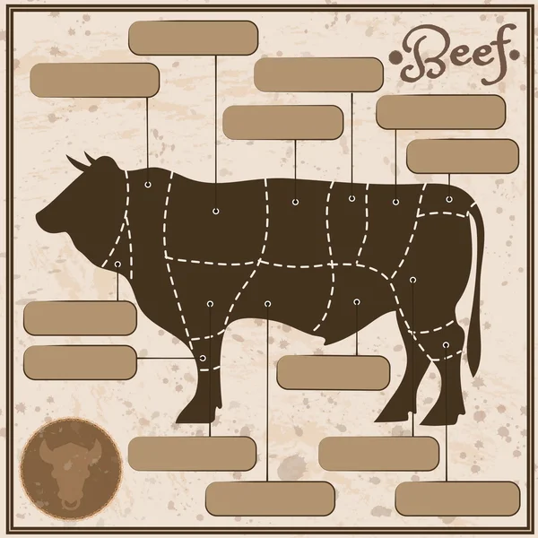 쇠고기 구성표 — 스톡 벡터