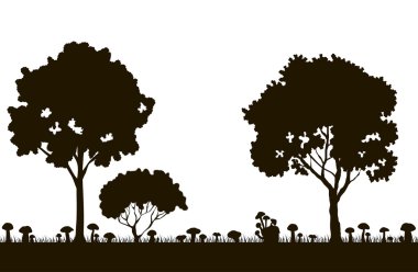 vektör illustrationmushroom orman