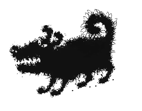 Angry snarling dog Blob — Stock Vector