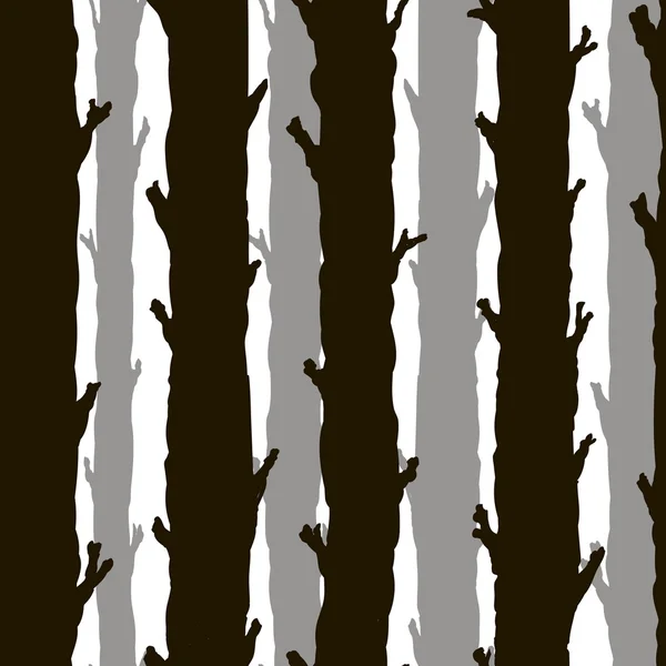Seamless monochrome tree trunks — Stock Vector