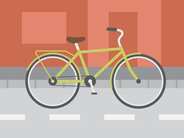 Ciudad bicicleta — Vector de stock