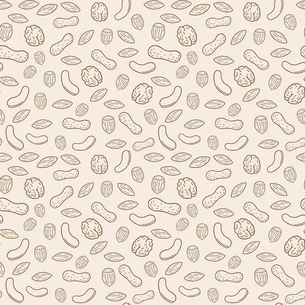 Nuts Pattern — Stock Vector