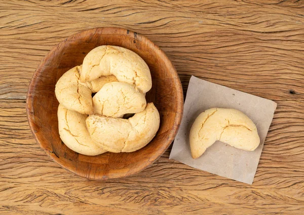 Chipas Typiskt Sydamerikanskt Ostbröd Över Träbord — Stockfoto