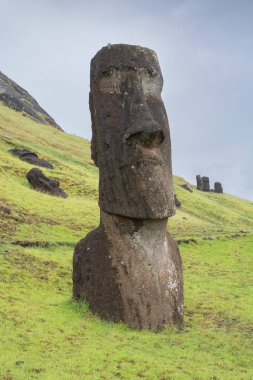Moais Rano Raraku 'da, Paskalya Adası, Rapa Nui.