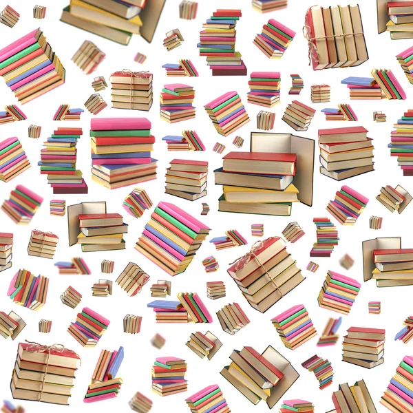 Stos książek na białym tle. Tło. — Zdjęcie stockowe