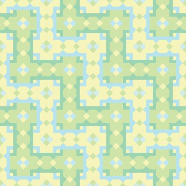 Geometrik tekrar deseni, iç içe geçmiş kafes. Vektör. Sorun -suz.