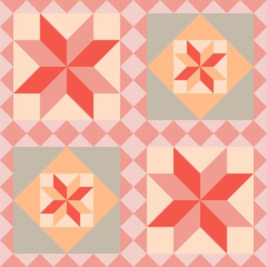 Soyut desen patchwork tarzı. Sorunsuz vektör.