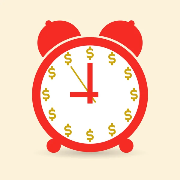 Επιχειρηματική έννοια χρόνος είναι χρήμα — Διανυσματικό Αρχείο