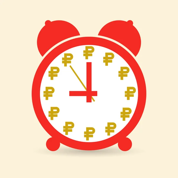Επιχειρηματική έννοια χρόνος είναι χρήμα — Διανυσματικό Αρχείο