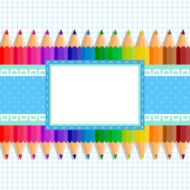 Şablon kartpostal veya kapak /. Okula dönüş.