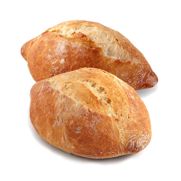 Beyaz zemin üzerinde Fransız ekmeği. — Stok fotoğraf