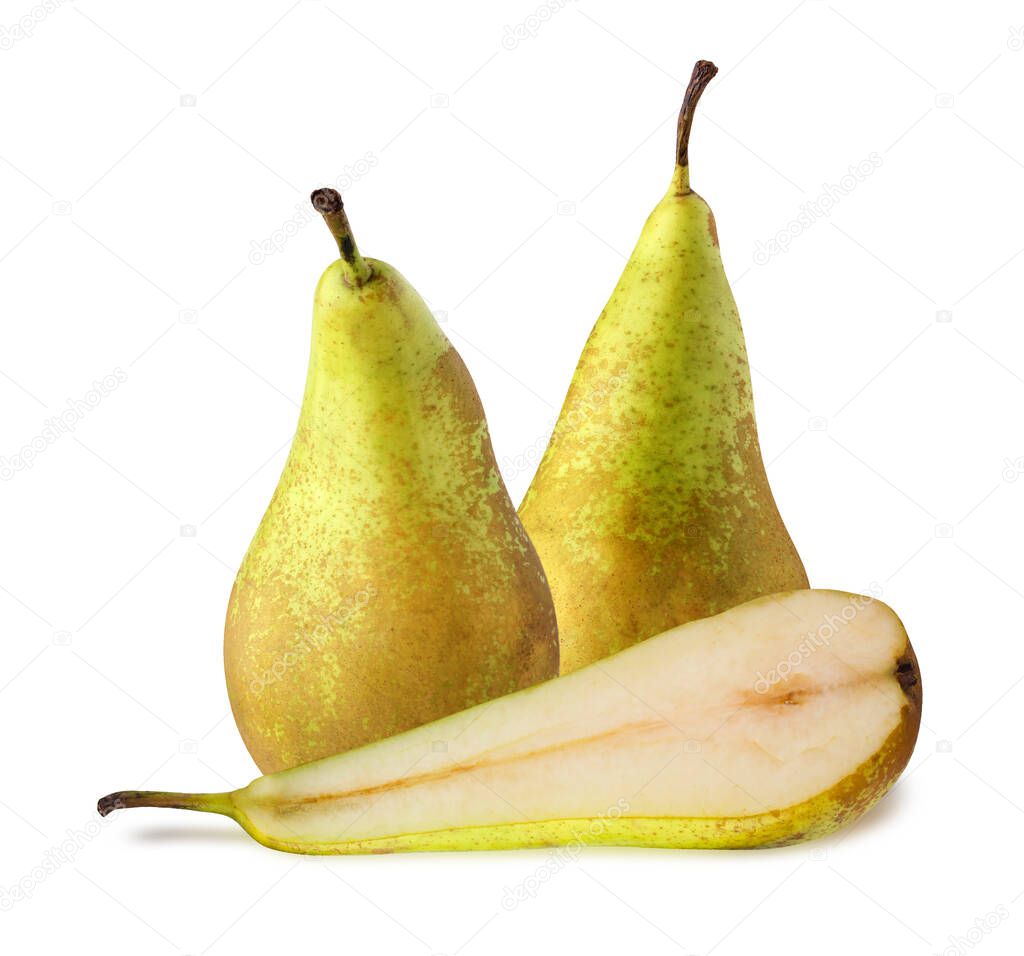 pears isolated on a white background with a clipping path. pear conference.