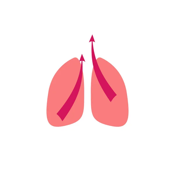 Ανθρώπινα Πνευμόνια Και Βέλη Εκτόξευσης Πτυέλων Λευκό Φόντο Διανυσματική Απεικόνιση — Διανυσματικό Αρχείο