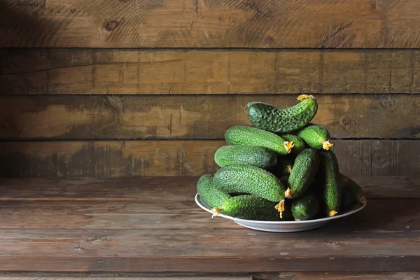 Bodegón con pepinos  . — Foto de Stock