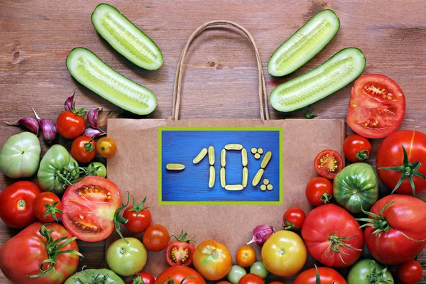 A still life with vegetables. Discount:-10% — Φωτογραφία Αρχείου
