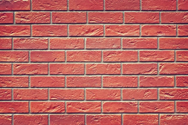 Wand aus rotem Backstein — Stockfoto