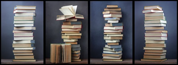 Boeken. Collage. Achtergrond. — Stockfoto