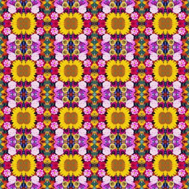 Arka plan çiçekler, etkisi bir çiçek dürbünü. Ambalaj, şeytan